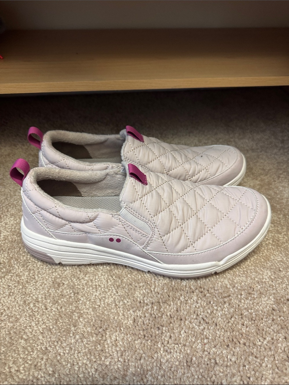 Ryka Water Repellent Quilted Slip-Ons Ava Lilac Taupe Size 9.5 - Picture 4 of 13